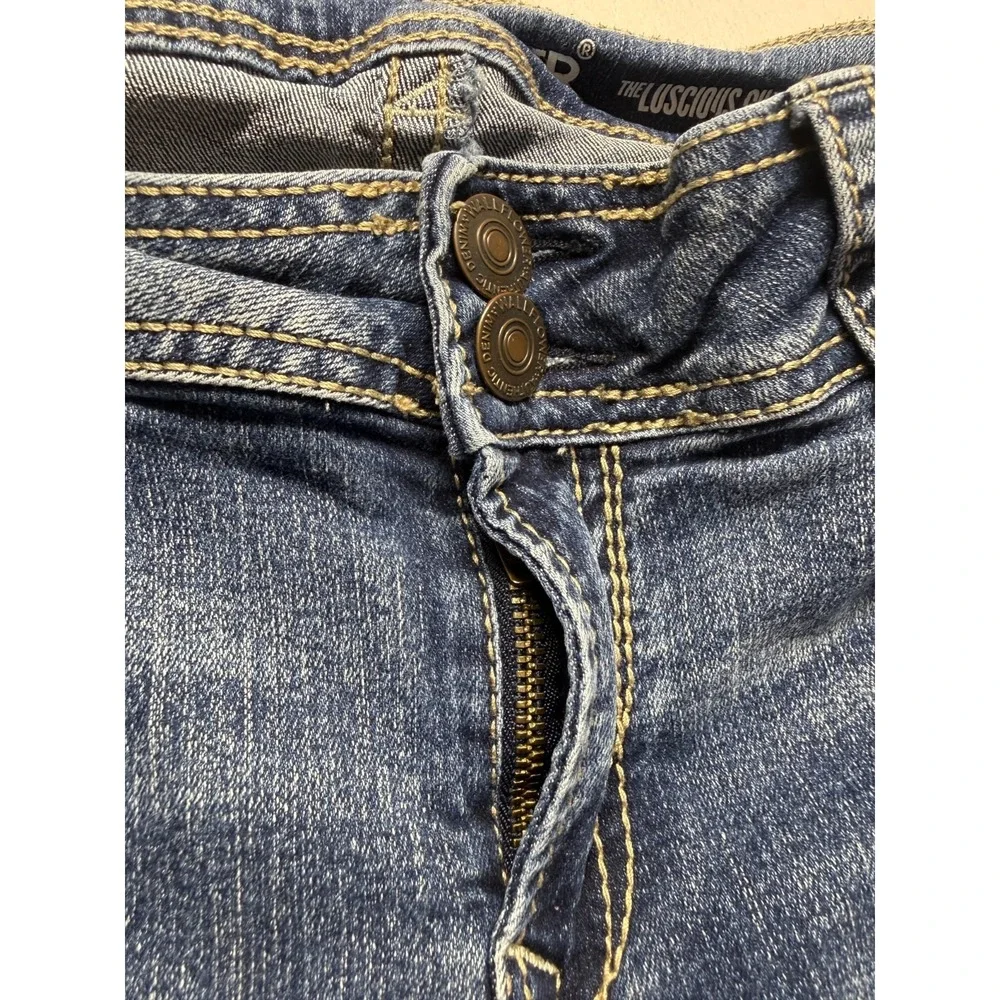 Wallflower The Luscious Curvy Bootcut Jeans Womens 7 Blue Denim Cotton Low Rise